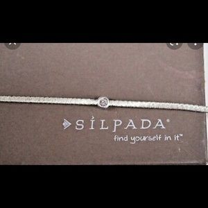 Silpada Sterling CZ Take a Bow bracelet